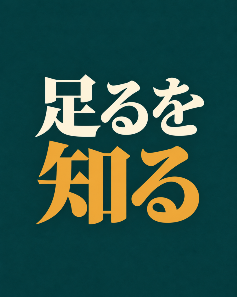 「足るを知る」